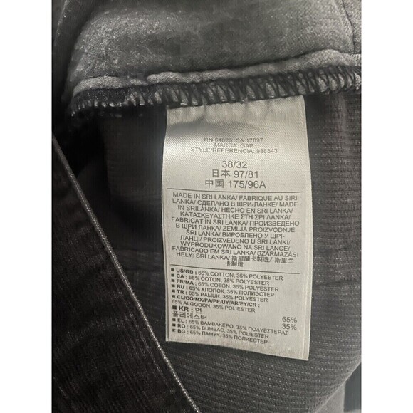 Gap 1969 Women’s Washed Black Corduroy Boot Cut Pants 38x32 - Picture 5 of 7